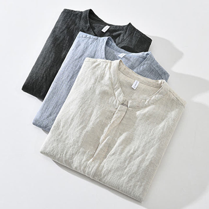 Buddha Stones Lässige, minimalistische Herrenjacke mit Stehkragen, Reißverschluss und Taschen für Frühling und Sommer - image 18