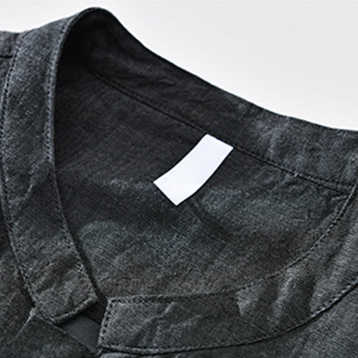 Buddha Stones Lässige, minimalistische Herrenjacke mit Stehkragen, Reißverschluss und Taschen für Frühling und Sommer - image 13