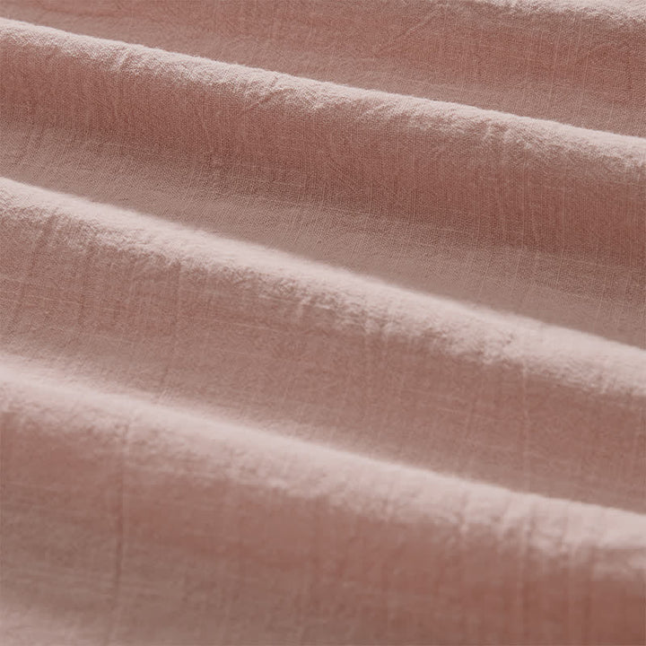 Buddha Stones Lässiges, minimalistisches Kurzarmhemd aus einfarbiger Baumwolle für Damen – perfekt für den Sommer. - image 15