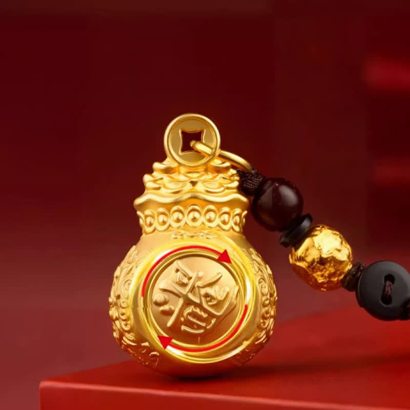 Buddha Stones „Jeden Tag ein Vermögen verdienen“ – Schlüsselanhänger mit goldfarbenem Kupfer-Geldbeutel und chinesischen Tierkreiszeichen - image 11