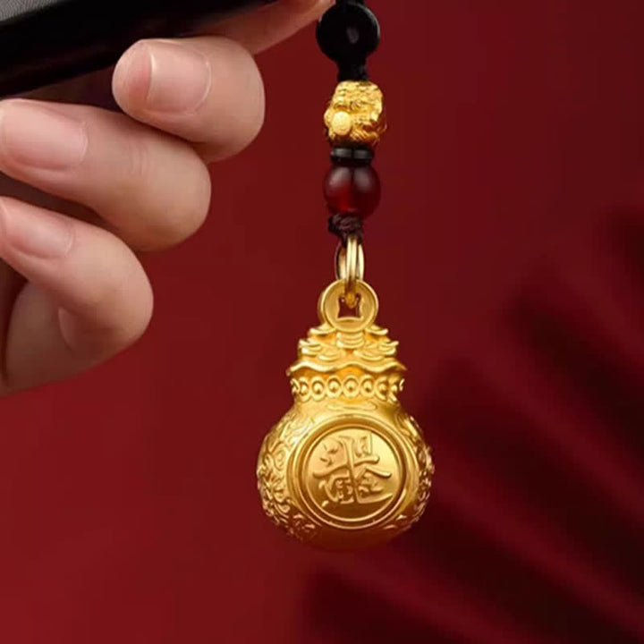 Buddha Stones „Jeden Tag ein Vermögen verdienen“ – Schlüsselanhänger mit goldfarbenem Kupfer-Geldbeutel und chinesischen Tierkreiszeichen - image 10