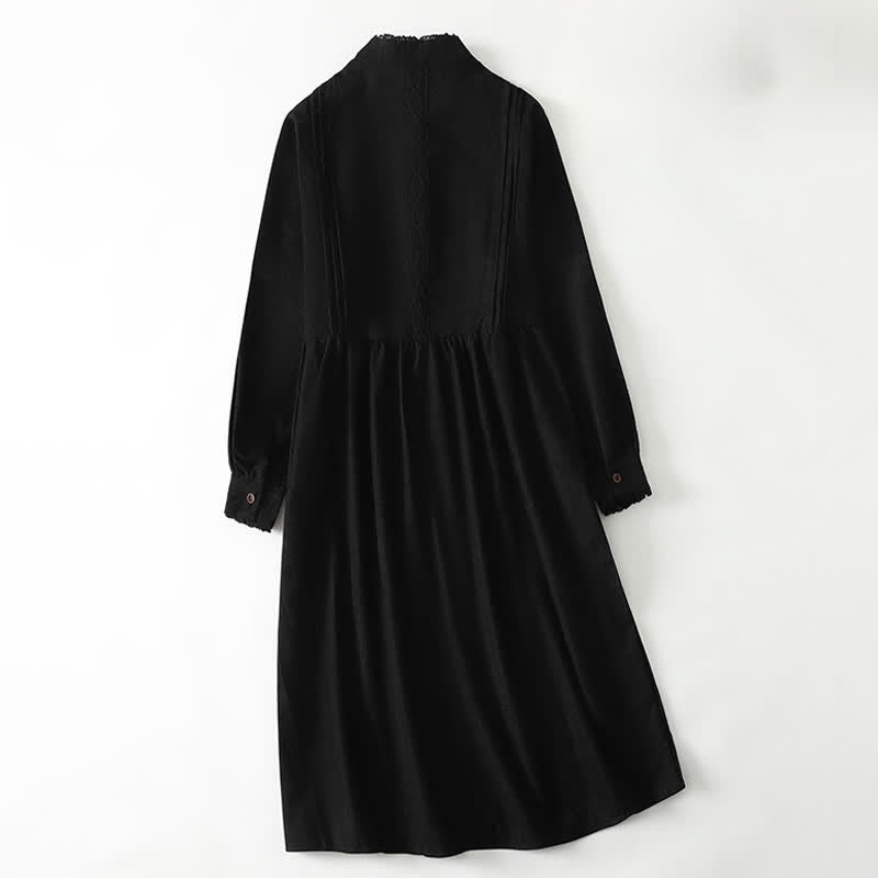 Buddha Stones Frühling/Herbst Tang Style Vintage Kleid für Damen, langärmlig, mit Knopfleiste, Faltenbesatz und Tasche - image 13