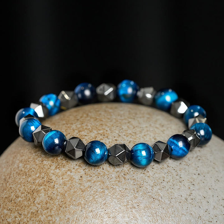 Buddha Stones Armband aus facettiertem Tigerauge-Hämatit - image 18