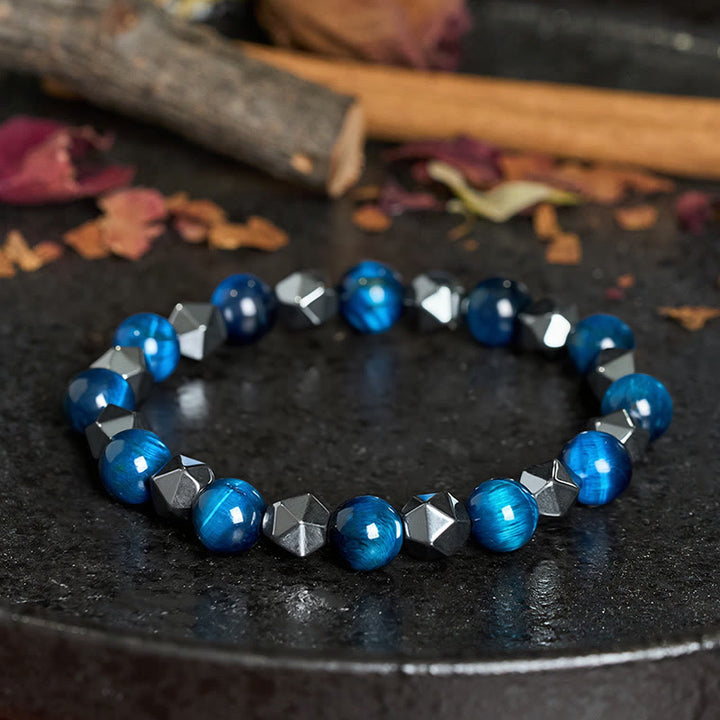 Buddha Stones Armband aus facettiertem Tigerauge-Hämatit - image 17