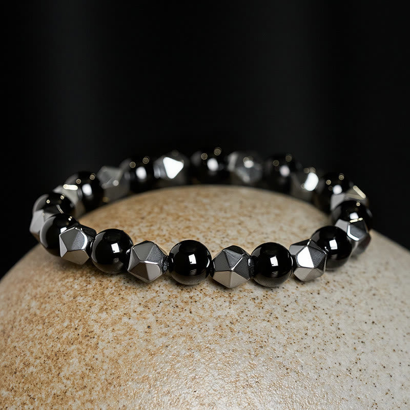 Buddha Stones Armband aus facettiertem Tigerauge-Hämatit - image 2
