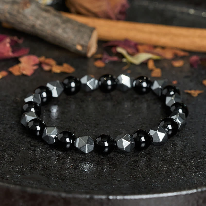 Buddha Stones Armband aus facettiertem Tigerauge-Hämatit - image 1