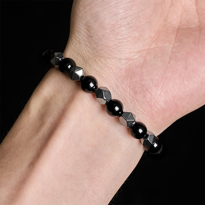 Buddha Stones Armband aus facettiertem Tigerauge-Hämatit - image 5