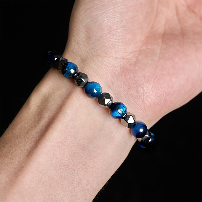 Buddha Stones Armband aus facettiertem Tigerauge-Hämatit - image 21