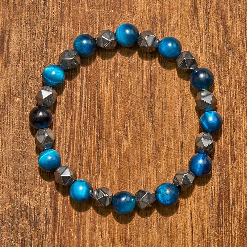 Buddha Stones Armband aus facettiertem Tigerauge-Hämatit - image 19