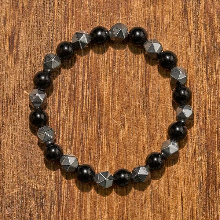 Buddha Stones Armband aus facettiertem Tigerauge-Hämatit - image 3