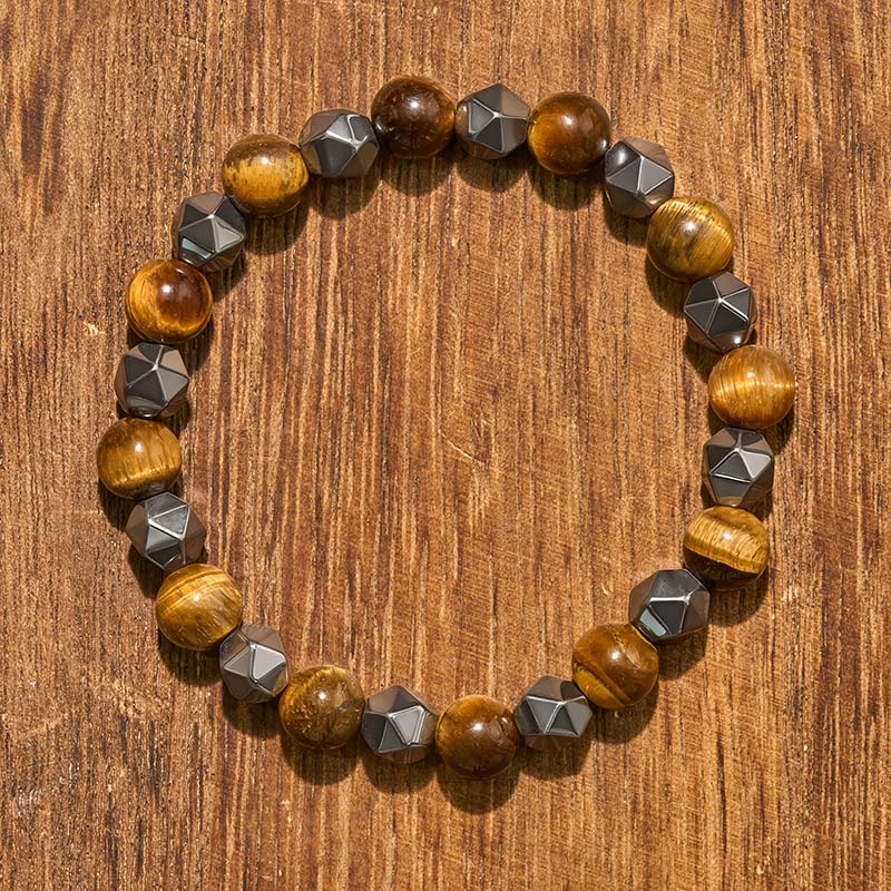 Buddha Stones Armband aus facettiertem Tigerauge-Hämatit - image 12