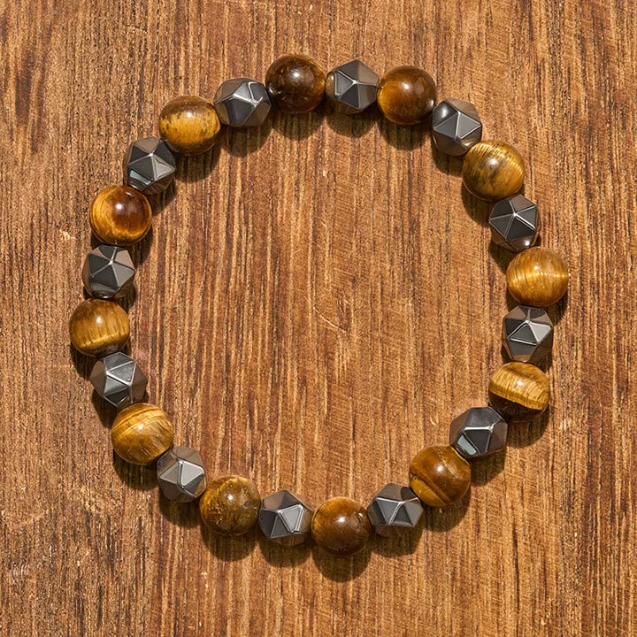 Buddha Stones Armband aus facettiertem Tigerauge-Hämatit - image 12