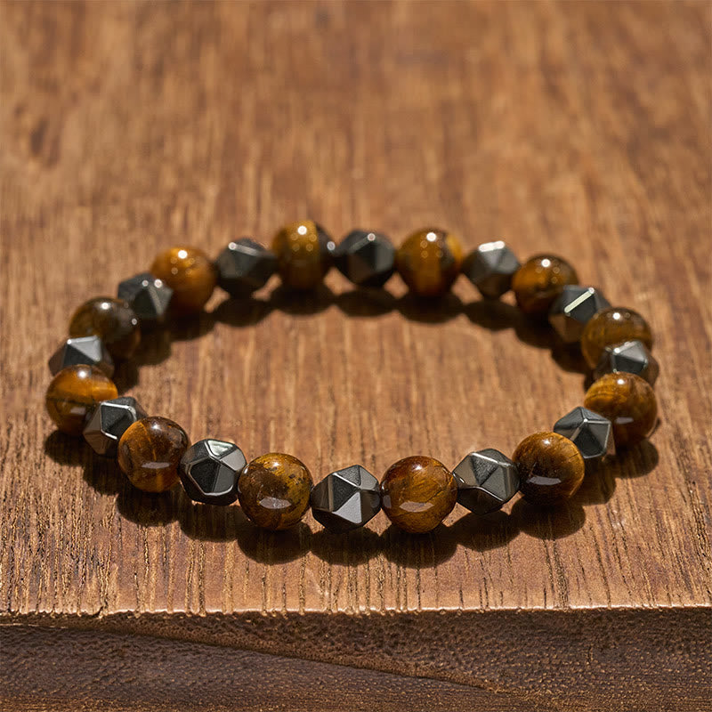 Buddha Stones Armband aus facettiertem Tigerauge-Hämatit - image 13