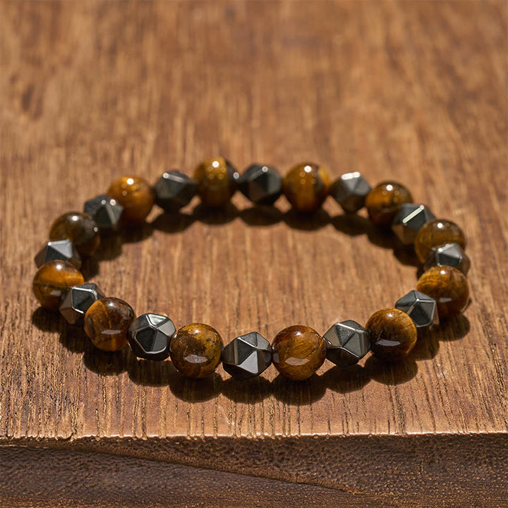 Buddha Stones Armband aus facettiertem Tigerauge-Hämatit - image 13