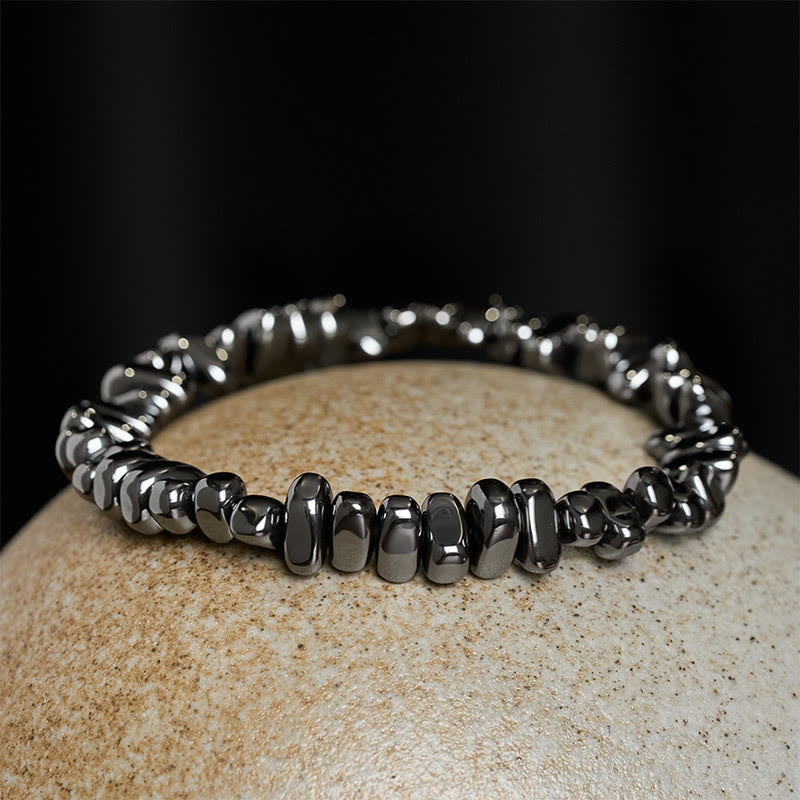 Buddha Stones 3-teiliges Armband aus kraftvollen Hämatitperlen - image 8