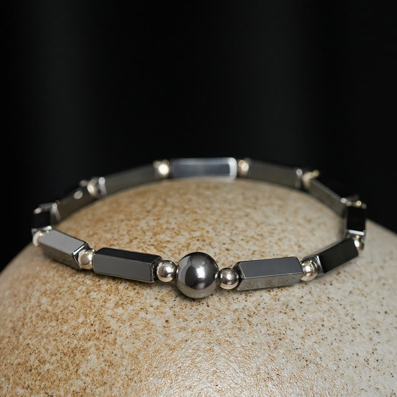 Buddha Stones 3-teiliges Armband aus kraftvollen Hämatitperlen - image 6