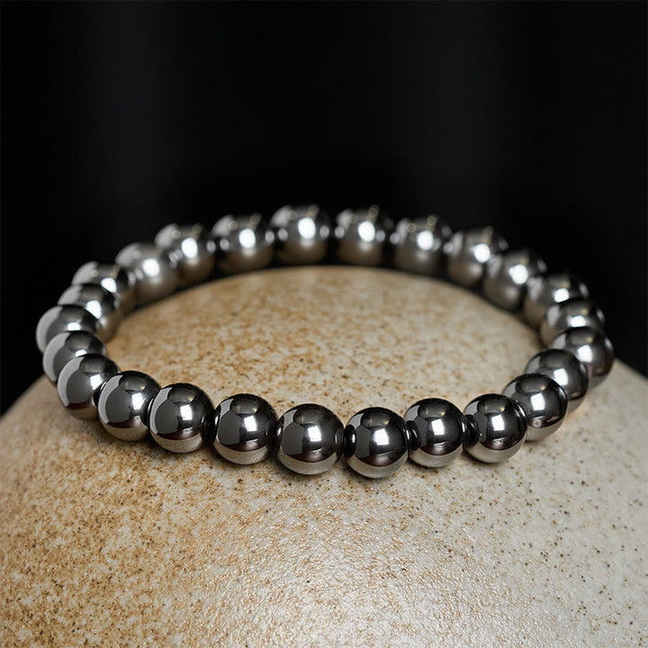 Buddha Stones 3-teiliges Armband aus kraftvollen Hämatitperlen - image 7