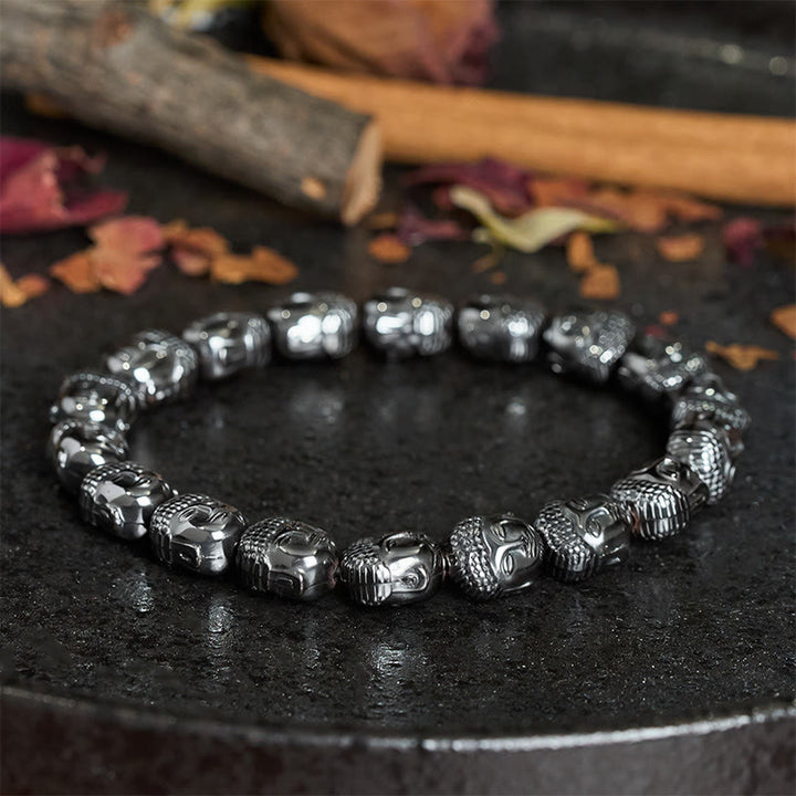 Buddha Stones Hämatit Buddha Fokusperlenarmband - image 2