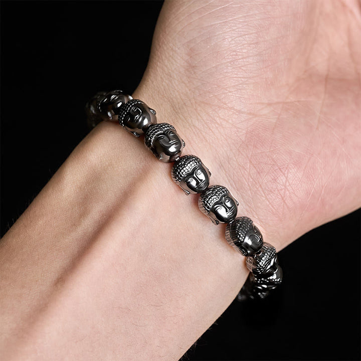 Buddha Stones Hämatit Buddha Fokusperlenarmband - image 8