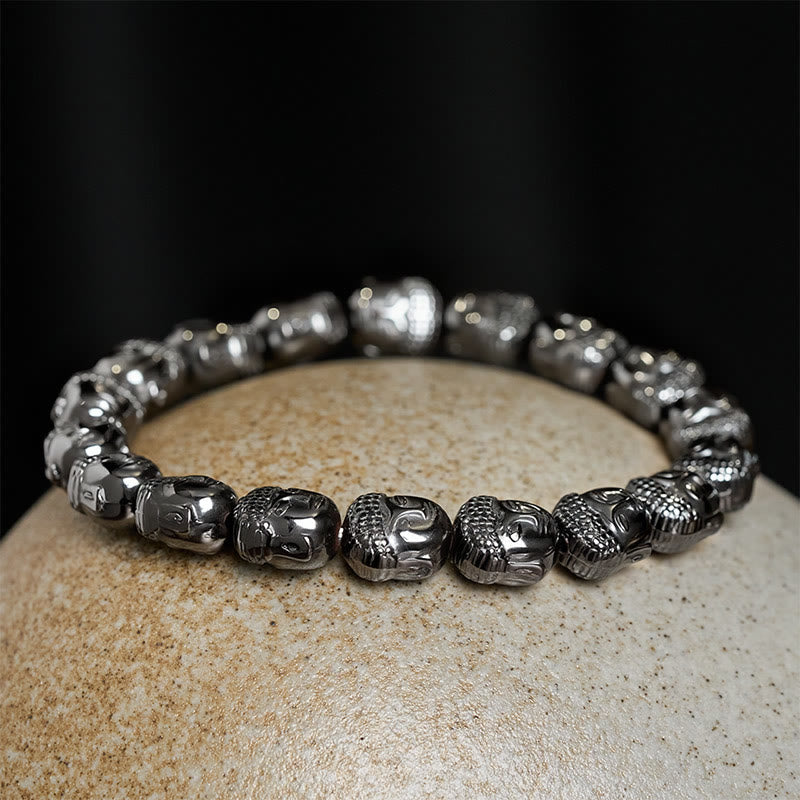 Buddha Stones Hämatit Buddha Fokusperlenarmband - image 4