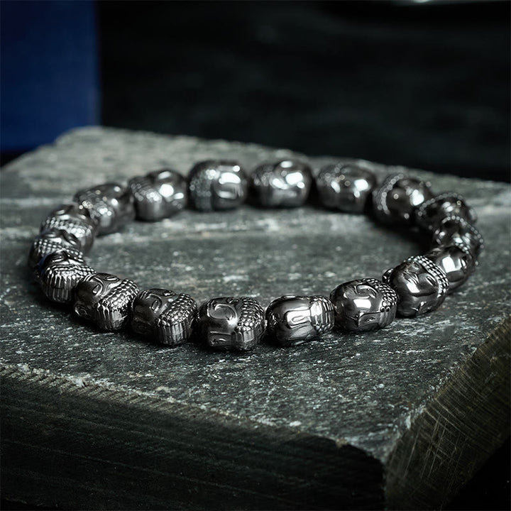 Buddha Stones Hämatit Buddha Fokusperlenarmband - image 3
