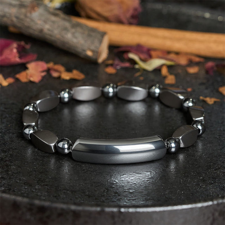 Buddha Stones Hämatit-Armband mit minimalistischer Stabperle – kraftvoll und erdend - image 4
