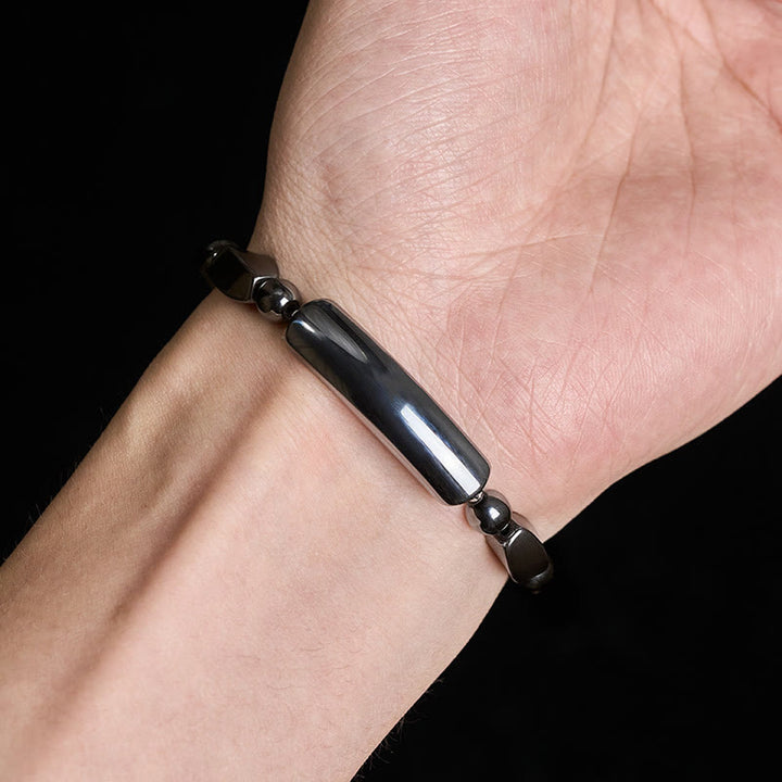 Buddha Stones Hämatit-Armband mit minimalistischer Stabperle – kraftvoll und erdend - image 7
