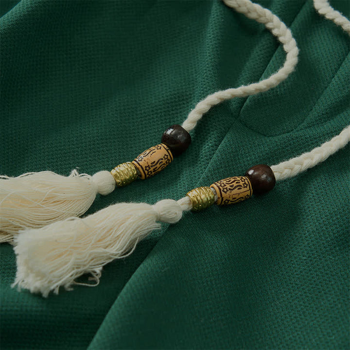 Buddha Stones Sommerliche Boho-Herrenshorts mit Kordelzug, elastischem Bund, geometrischem Muster und Taschen - image 6