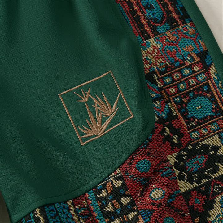 Buddha Stones Sommerliche Boho-Herrenshorts mit Kordelzug, elastischem Bund, geometrischem Muster und Taschen - image 9