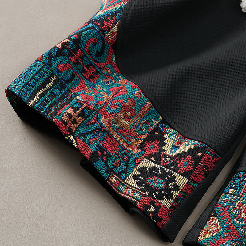 Buddha Stones Sommerliche Boho-Herrenshorts mit Kordelzug, elastischem Bund, geometrischem Muster und Taschen - image 18