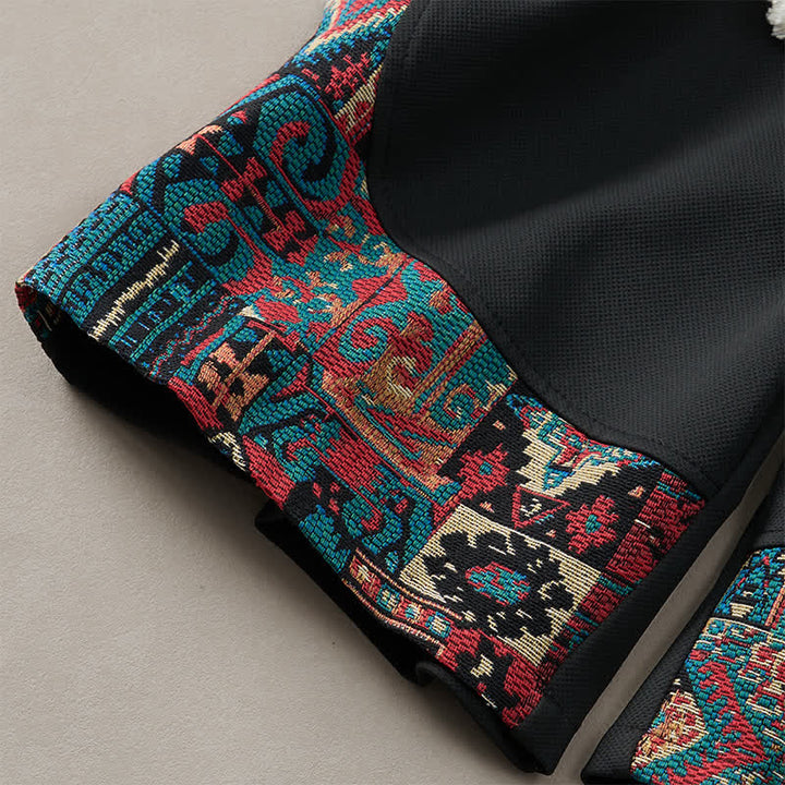 Buddha Stones Sommerliche Boho-Herrenshorts mit Kordelzug, elastischem Bund, geometrischem Muster und Taschen - image 18