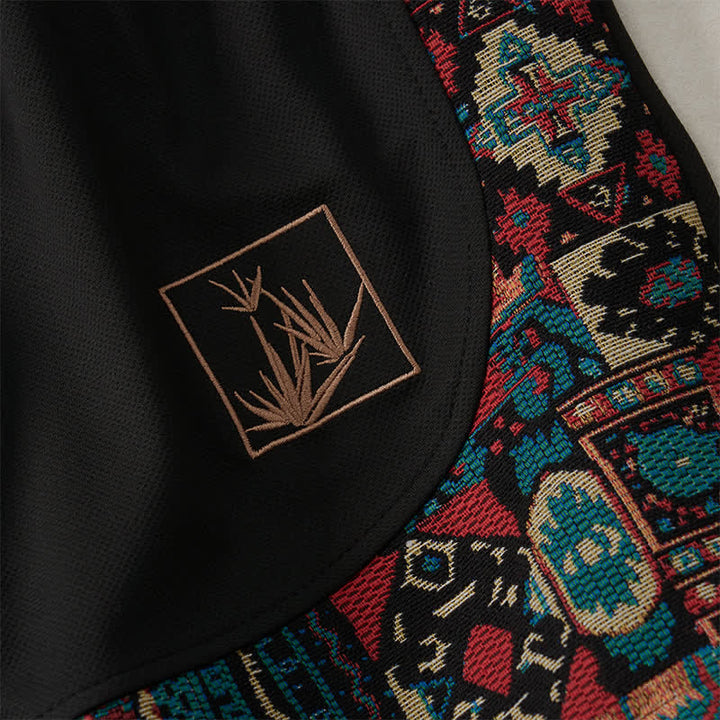 Buddha Stones Sommerliche Boho-Herrenshorts mit Kordelzug, elastischem Bund, geometrischem Muster und Taschen - image 19