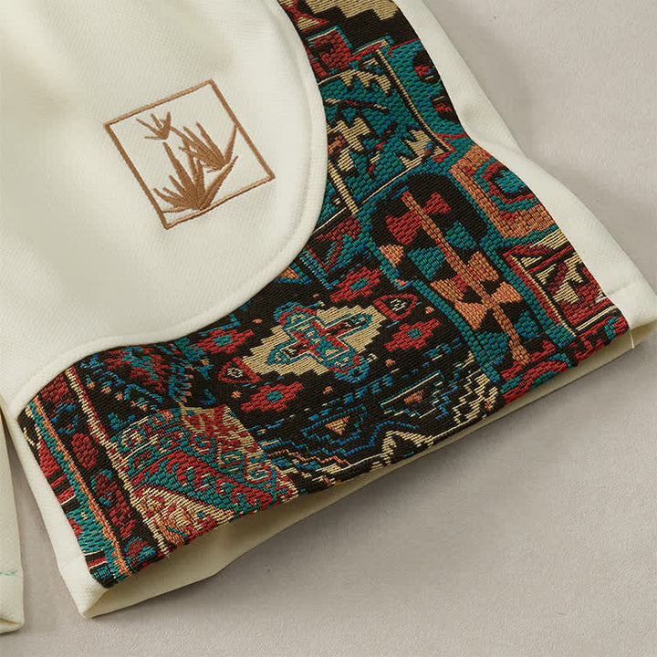 Buddha Stones Sommerliche Boho-Herrenshorts mit Kordelzug, elastischem Bund, geometrischem Muster und Taschen - image 29