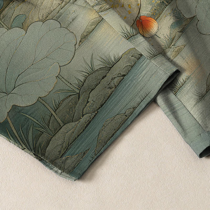 Buddha Stones Herrenhose aus reiner Baumwolle mit orientalischem Katzen- und Blumenmuster, Kordelzug, schmal zulaufendem Schnitt und Taschen - image 5