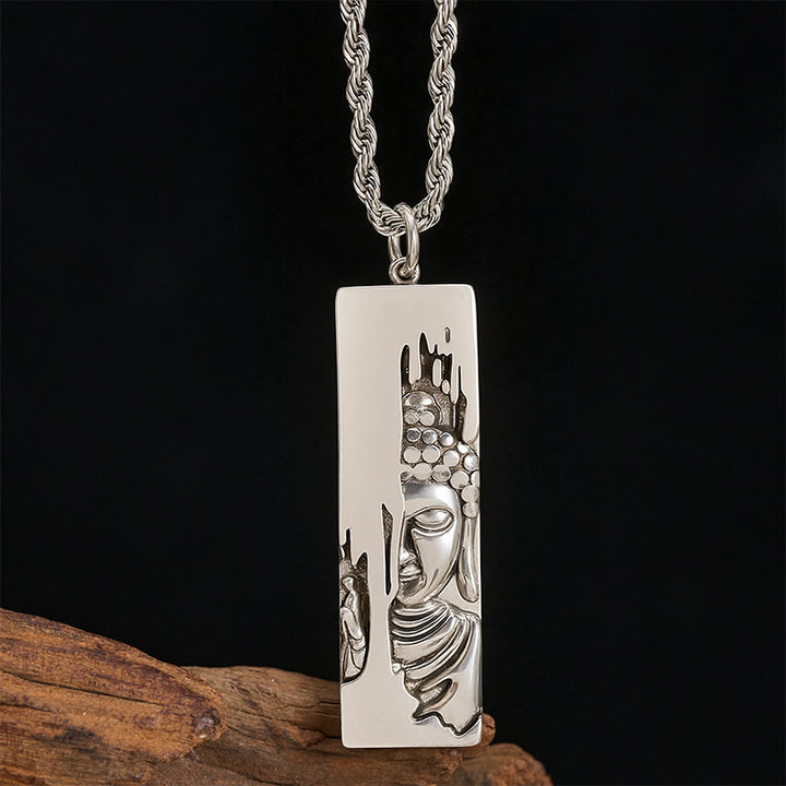 Buddha Stones ​​Tathagata Buddha Stärke Schutz Amulett Glücksbringer Halskette im Vintage-Stil - Buddha im Vintage-Stil + 60 cm lange gedrehte Kette - image 15