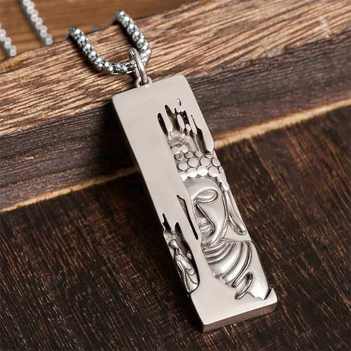 Buddha Stones ​​Tathagata Buddha Stärke Schutz Amulett Glücksbringer Halskette im Vintage-Stil - image 10