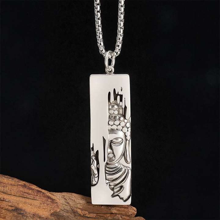 Buddha Stones ​​Tathagata Buddha Stärke Schutz Amulett Glücksbringer Halskette im Vintage-Stil - Buddha im Vintage-Stil + 80 cm Kette - image 7