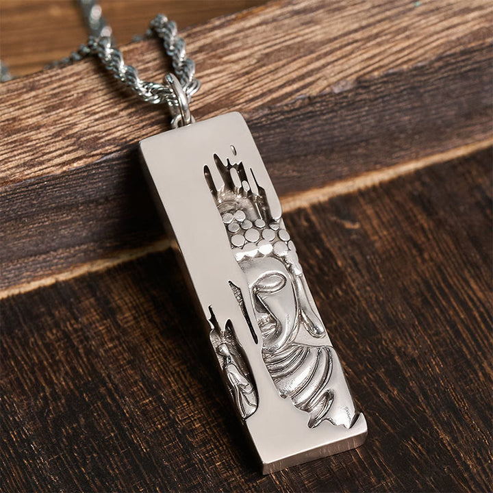 Buddha Stones ​​Tathagata Buddha Stärke Schutz Amulett Glücksbringer Halskette im Vintage-Stil - image 17