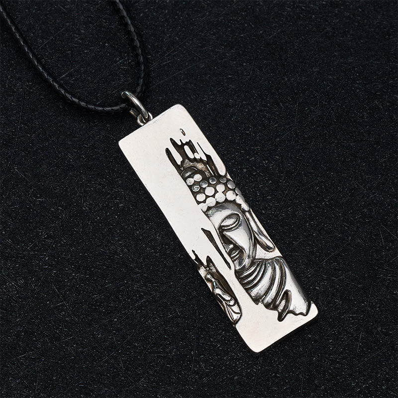 Buddha Stones ​​Tathagata Buddha Stärke Schutz Amulett Glücksbringer Halskette im Vintage-Stil - image 3