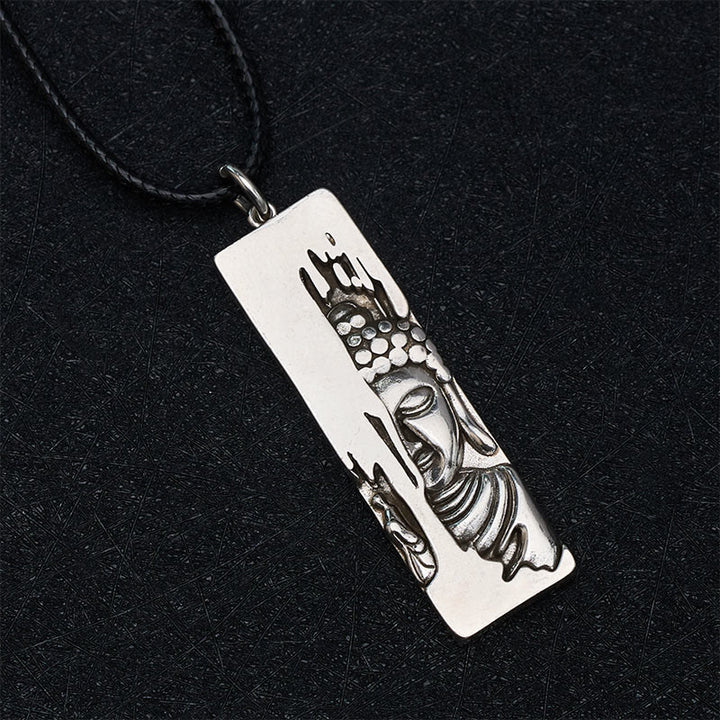 Buddha Stones ​​Tathagata Buddha Stärke Schutz Amulett Glücksbringer Halskette im Vintage-Stil - image 3