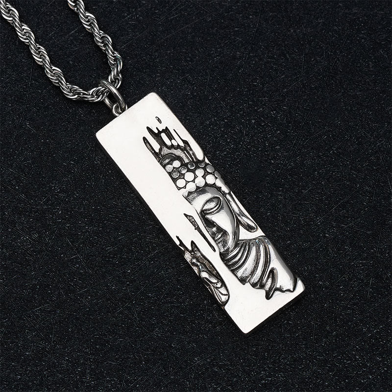 Buddha Stones ​​Tathagata Buddha Stärke Schutz Amulett Glücksbringer Halskette im Vintage-Stil - image 18