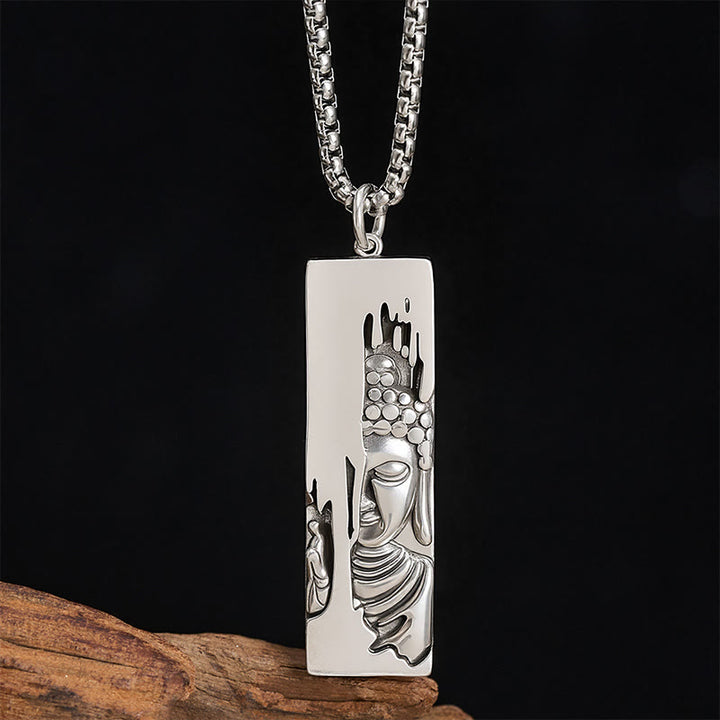 Buddha Stones ​​Tathagata Buddha Stärke Schutz Amulett Glücksbringer Halskette im Vintage-Stil - image 8
