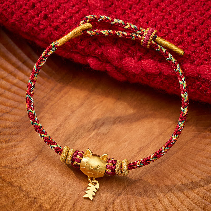 Buddha Stones Kupfernes Wels-Armband in verschiedenen Farben - Rot (Handgelenkumfang: 14–16 cm) - image 0