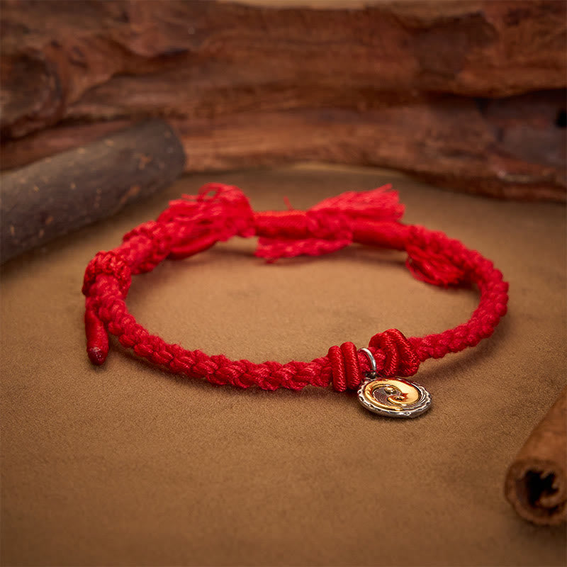 Buddha Stones Kupfer Yin Yang Rotes Schnur Balance-Armband - image 2