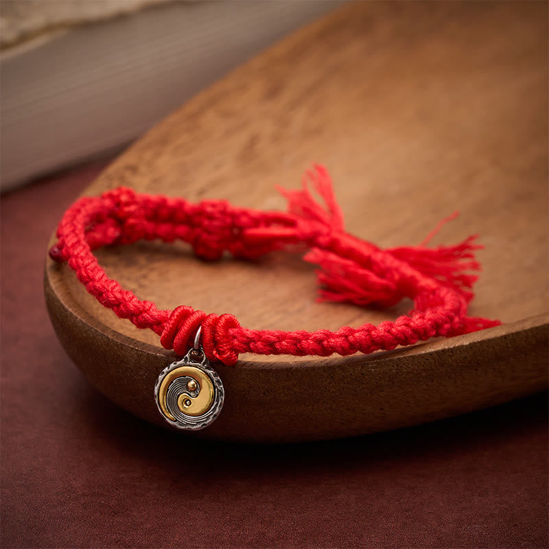Buddha Stones Kupfer Yin Yang Rotes Schnur Balance-Armband - image 3
