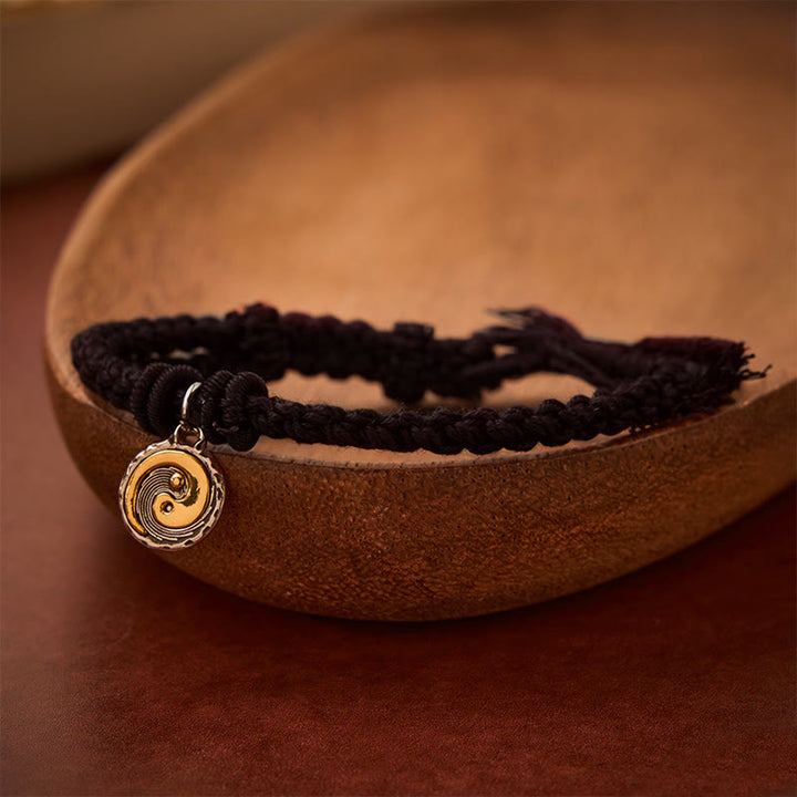 Buddha Stones Kupfer Yin Yang Rotes Schnur Balance-Armband - Schwarze Schnur - image 12