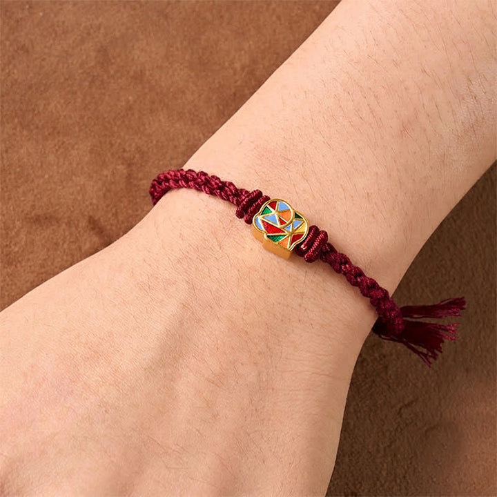 Buddha Stones Elefanten-Armband aus rotem Faden, verstellbar, Tibet - image 10