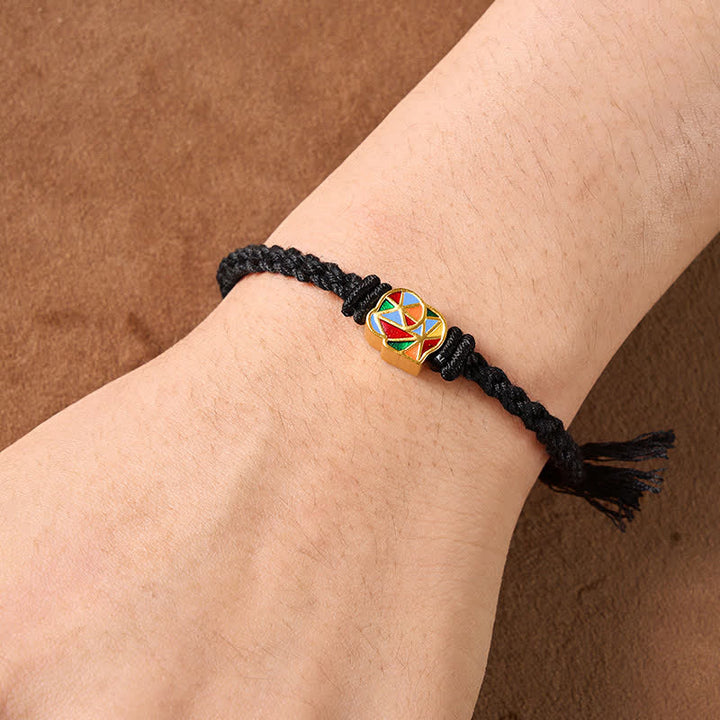 Buddha Stones Elefanten-Armband aus rotem Faden, verstellbar, Tibet - image 12
