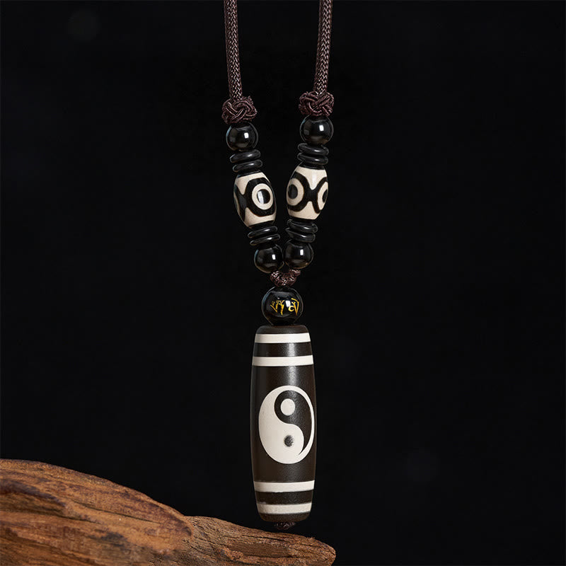 Buddha Stones Halskette aus schwarzem Onyx, Yin-Yang-Balance - image 2