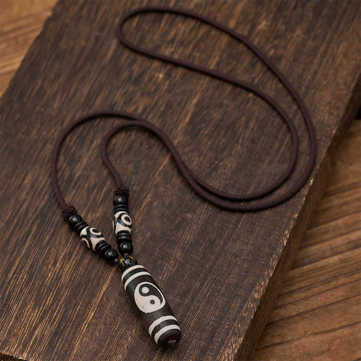 Buddha Stones Halskette aus schwarzem Onyx, Yin-Yang-Balance - image 4